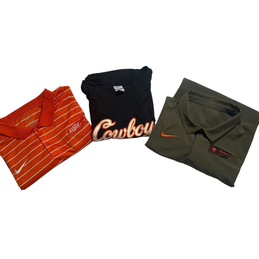Oklahoma State Cowboys Team Issued Shirt Bundle Mens 2XL‎ Dri Fit 3 Pack